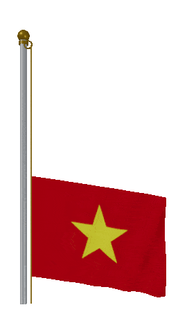 Vietnam Raise Pole animated flag GIF