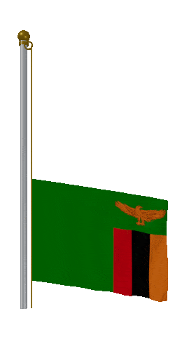 Zambia Raise Pole animated flag GIF