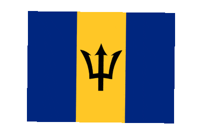 Barbados Rect Float animated flag GIF
