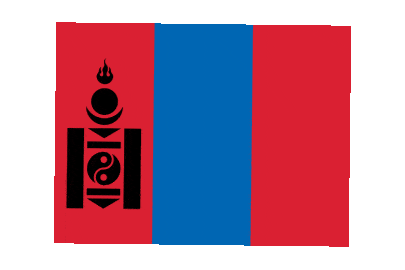 Mongolia Rect Float animated flag GIF