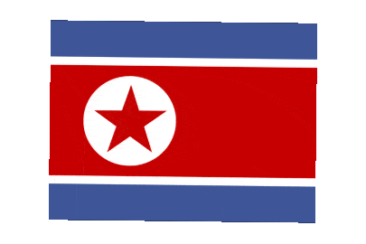 North Korea Rect Float animated flag GIF