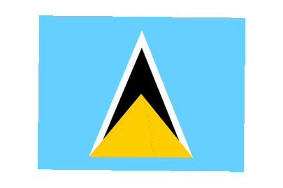 Saint Lucia Rect Float animated flag GIF
