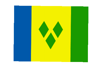 Saint Vincent And The Grenadines Rect Float animated flag GIF