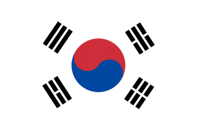 South Korea Rect Float animated flag GIF