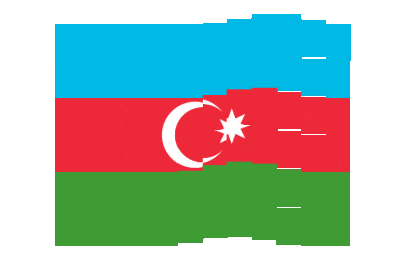 Azerbaijan Pixel Chase animated flag GIF