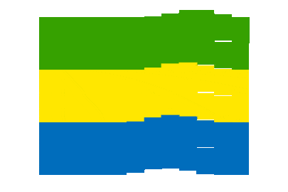 Gabon Pixel Chase animated flag GIF