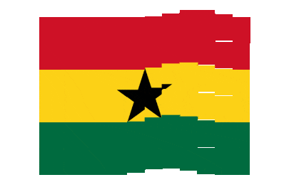 Ghana Pixel Chase animated flag GIF