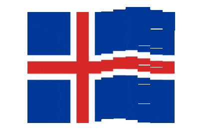Iceland Pixel Chase animated flag GIF