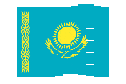Kazakhstan Pixel Chase animated flag GIF