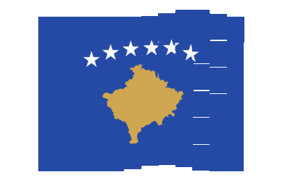 Kosovo Pixel Chase animated flag GIF