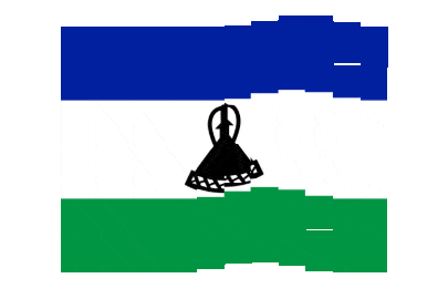 Lesotho Pixel Chase animated flag GIF