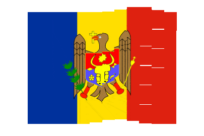 Moldova Pixel Chase animated flag GIF