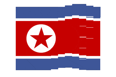 North Korea Pixel Chase animated flag GIF