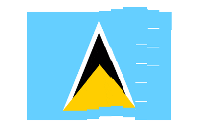 Saint Lucia Pixel Chase animated flag GIF