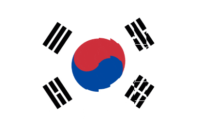 South Korea Pixel Chase animated flag GIF