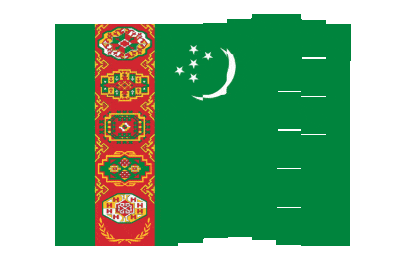 Turkmenistan Pixel Chase animated flag GIF