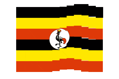 Uganda Pixel Chase animated flag GIF