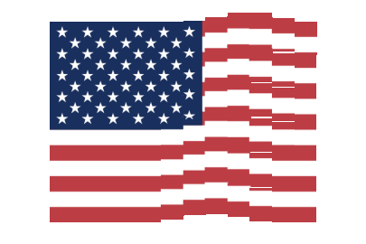 Pixel Chase US flag