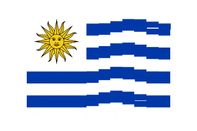 Uruguay Pixel Chase animated flag GIF