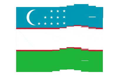Uzbekistan Pixel Chase animated flag GIF