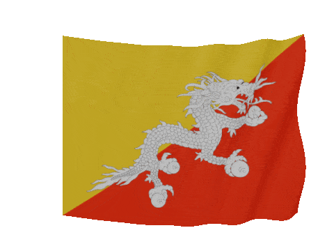 Bhutan Soft Sag animated flag GIF