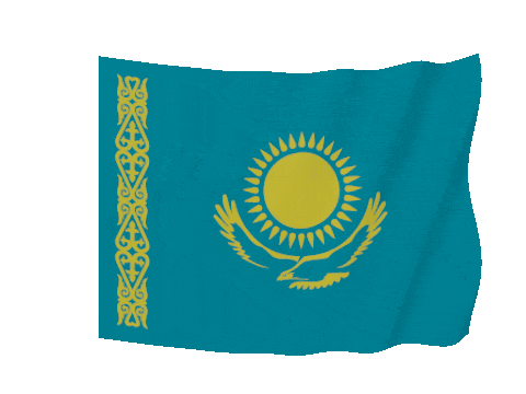 Kazakhstan Soft Sag animated flag GIF