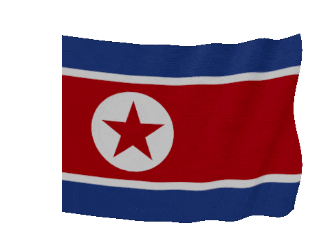 North Korea Soft Sag animated flag GIF