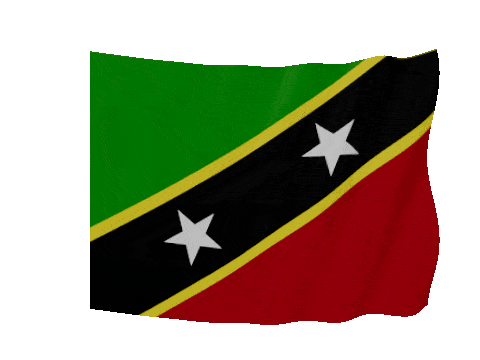 Saint Kitts And Nevis Soft Sag animated flag GIF
