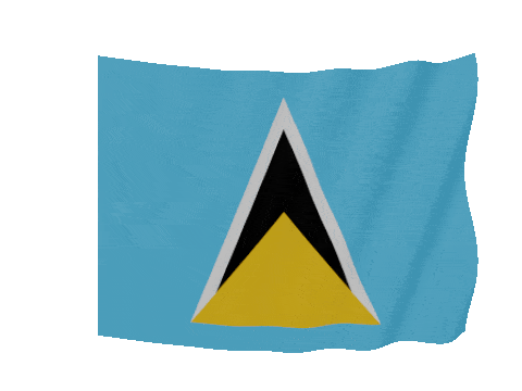 Saint Lucia Soft Sag animated flag GIF