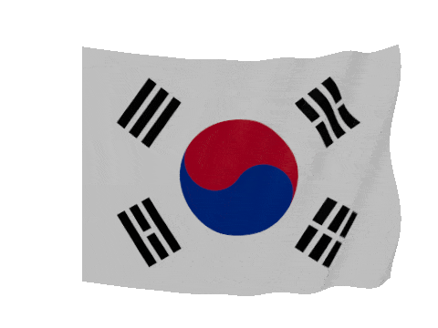 South Korea Soft Sag animated flag GIF