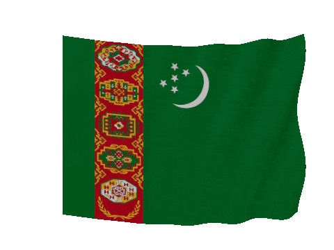 Turkmenistan Soft Sag animated flag GIF