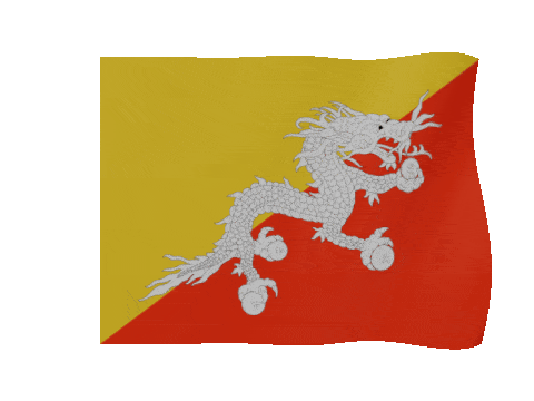Bhutan animated waving flag GIF