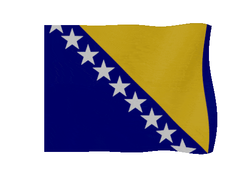 Bosnia And Herzegovina animated waving flag GIF