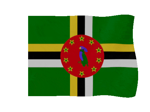 Dominica animated waving flag GIF