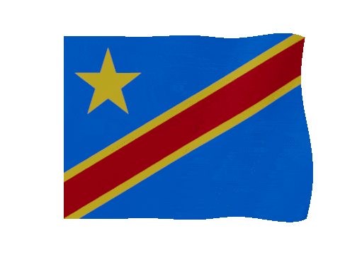 Dr Congo animated waving flag GIF