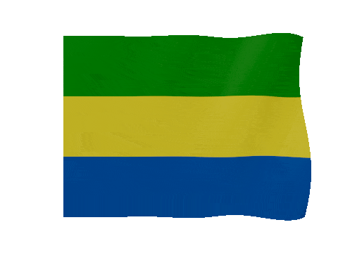Gabon animated waving flag GIF