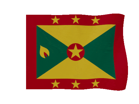 Grenada animated waving flag GIF