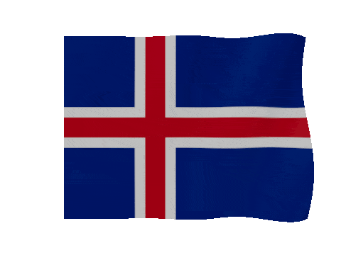 Iceland animated waving flag GIF
