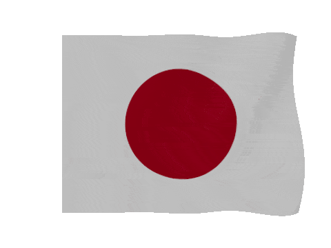 Japan waving flag