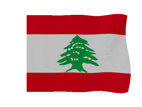 Lebanon animated waving flag GIF