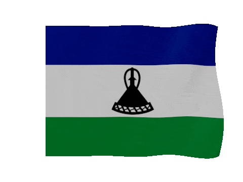 Lesotho animated waving flag GIF