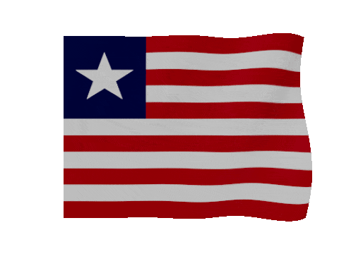 Liberia animated waving flag GIF