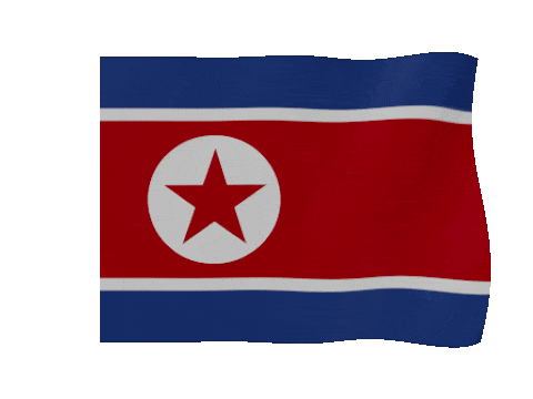 North Korea animated waving flag GIF