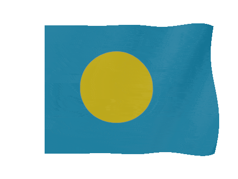 Palau animated waving flag GIF