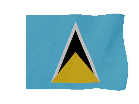 Saint Lucia animated waving flag GIF