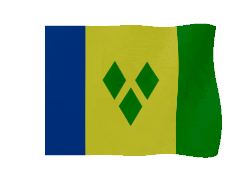 Saint Vincent And The Grenadines animated waving flag GIF