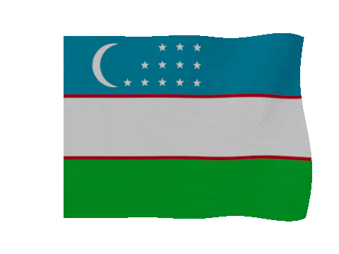 Uzbekistan animated waving flag GIF